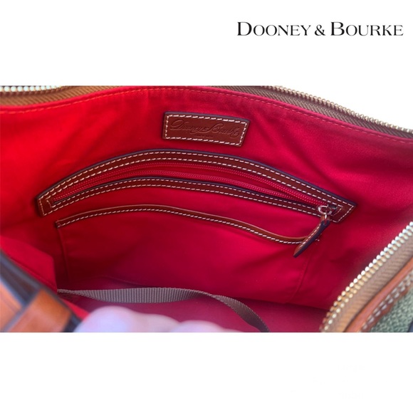 Dooney & Burke large pebble leather hobo shoulder bag purse Forest Green - Picture 12 of 13